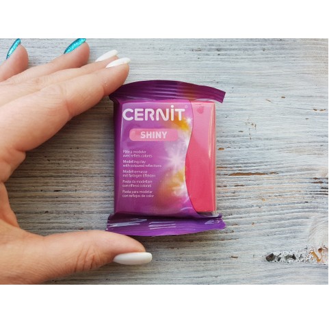 Cernit Shiny oven-bake polymer clay, red, Nr. 400, 56 gr