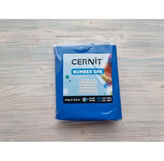 Cernit Number One oven-bake polymer clay, blue, Nr. 200, 250 gr