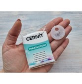 Cernit Translucent oven-bake polymer clay, white, Nr. 005, 56 gr
