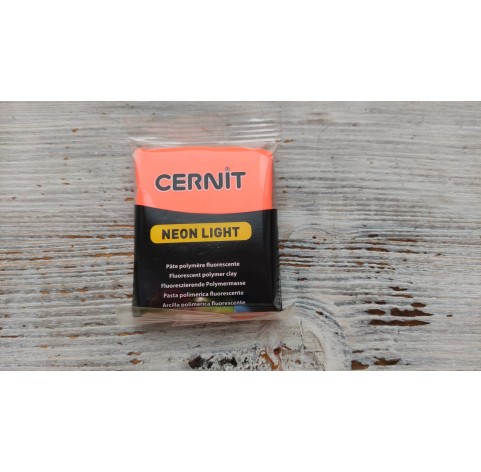 Cernit Neon oven-bake polymer clay, orange, Nr. 752, 56 gr