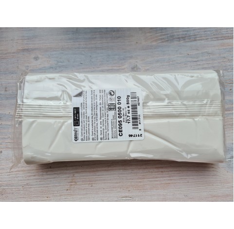 Cernit Doll oven-bake polymer clay, white, Nr. 010, 500 gr