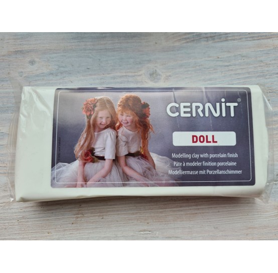 Cernit Doll oven-bake polymer clay, white, Nr. 010, 500 gr