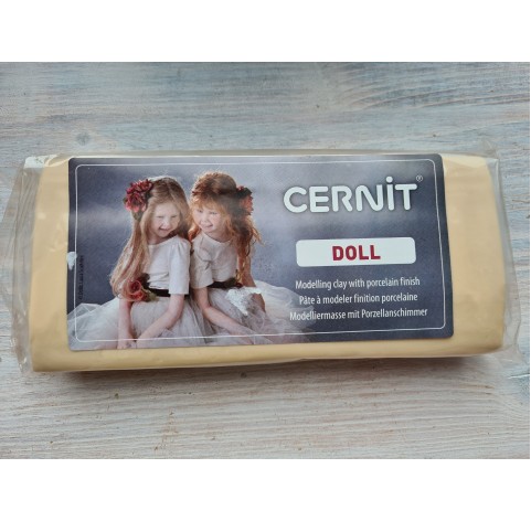 Cernit Doll oven-bake polymer clay, almond, Nr. 744, 500 gr