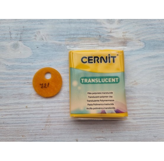 Cernit Translucent oven-bake polymer clay, amber, Nr. 721, 56 gr