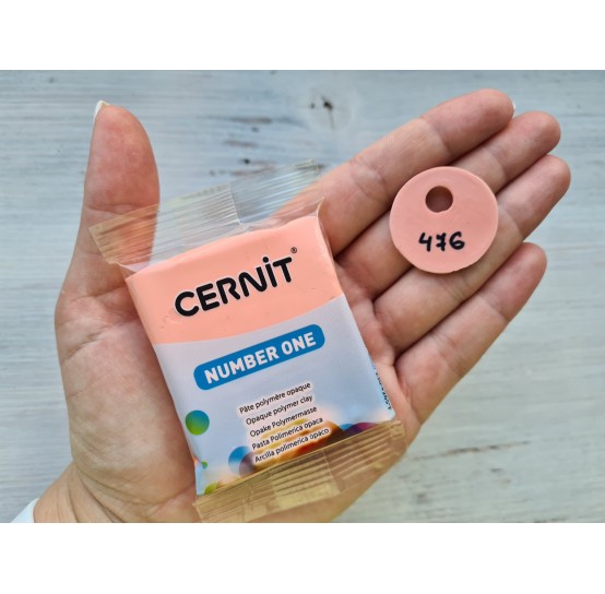 Cernit Number One oven-bake polymer clay, english pink, Nr. 476, 56 gr