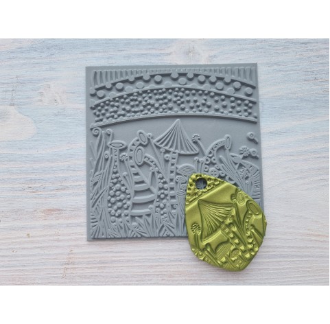 Cernit texture plate for polymer clay, Nature, 9*9 cm