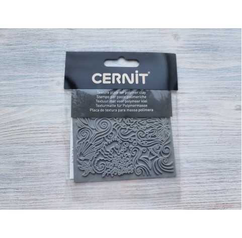 Cernit texture plate for polymer clay, Under the sea, 9*9 cm