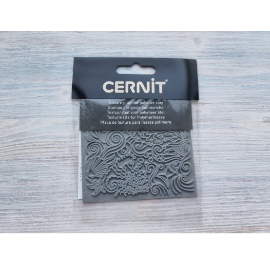 Cernit texture plate for polymer clay, Under the sea, 9*9 cm