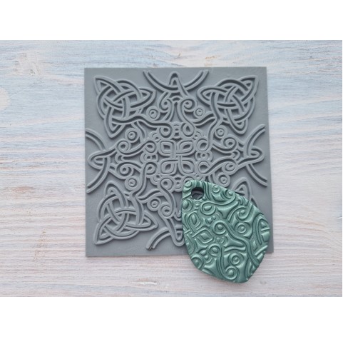 Cernit texture plate for polymer clay, Celtic knot, 9*9 cm
