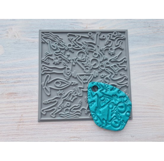 Cernit texture plate for polymer clay, Sports, 9*9 cm