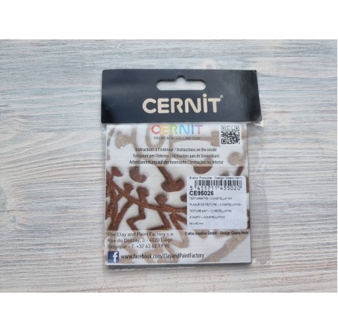Cernit texture plate for polymer clay, Constellation, 9*9 cm