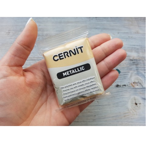 Cernit Metallic oven-bake polymer clay, champagne, Nr. 045, 56 gr