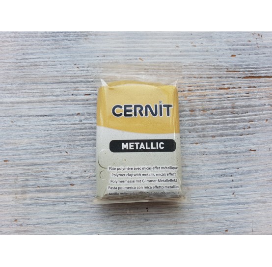 Cernit Metallic oven-bake polymer clay, rich gold, Nr. 053, 56 gr