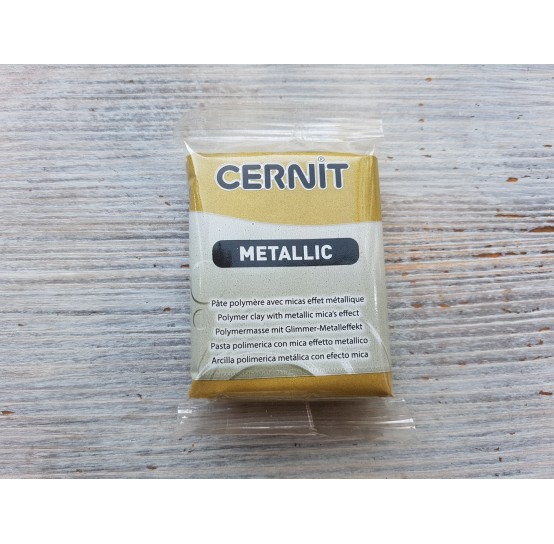 Cernit Metallic oven-bake polymer clay, antique gold, Nr. 055, 56 gr