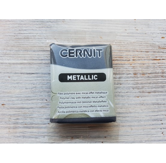 Cernit Metallic oven-bake polymer clay, hematite, Nr. 169, 56 gr