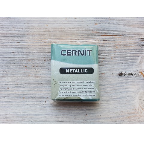 Cernit Metallic oven-bake polymer clay, turquoise gold, Nr. 054, 56 gr