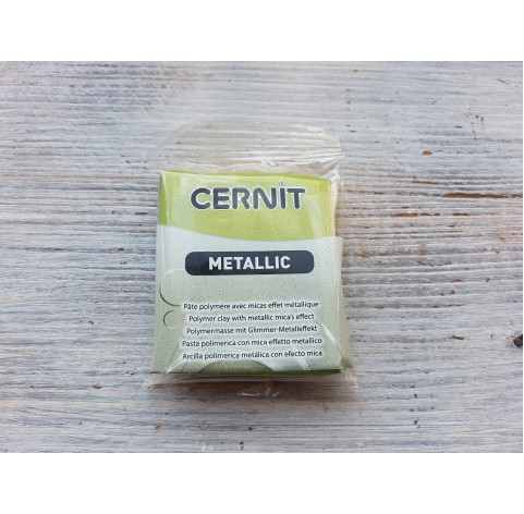 Cernit Metallic oven-bake polymer clay, green gold, Nr. 051, 56 gr