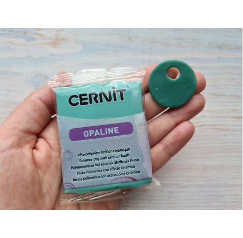 Cernit Opaline oven-bake polymer clay, celadon green, Nr. 637, 56 gr
