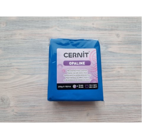 Cernit Opaline oven-bake polymer clay, primary blue, Nr. 261, 250 gr