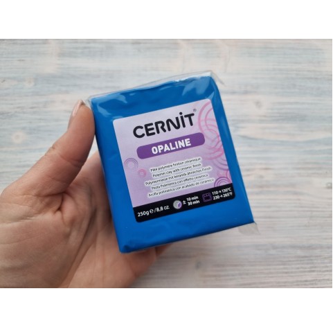 Cernit Opaline oven-bake polymer clay, primary blue, Nr. 261, BIG PACKAGE 250 gr