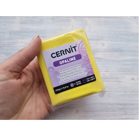 Cernit Opaline oven-bake polymer clay, primary yellow, Nr. 717, BIG PACKAGE 250 gr