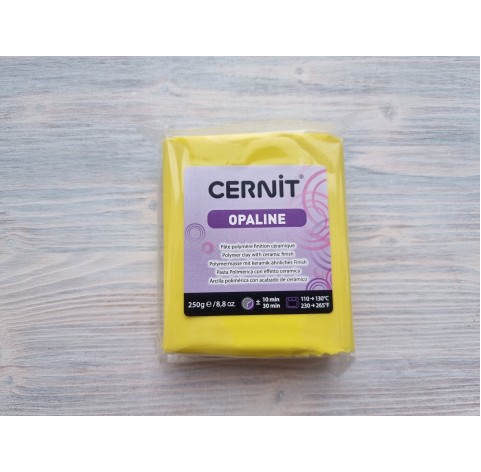 Cernit Opaline oven-bake polymer clay, primary yellow, Nr. 717, 250 gr