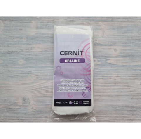 Cernit Opaline oven-bake polymer clay, white, Nr. 010, BIG PACKAGE 500 gr