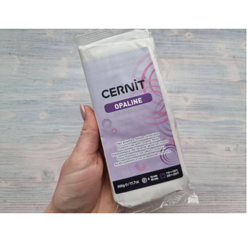 Cernit Opaline oven-bake polymer clay, white, Nr. 010, BIG PACKAGE 500 gr