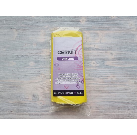 Cernit Opaline oven-bake polymer clay, primary yellow, Nr. 717, BIG PACKAGE 500 gr