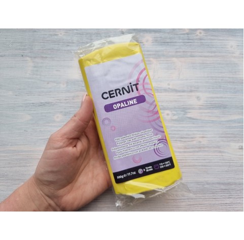 Cernit Opaline oven-bake polymer clay, primary yellow, Nr. 717, 500 gr