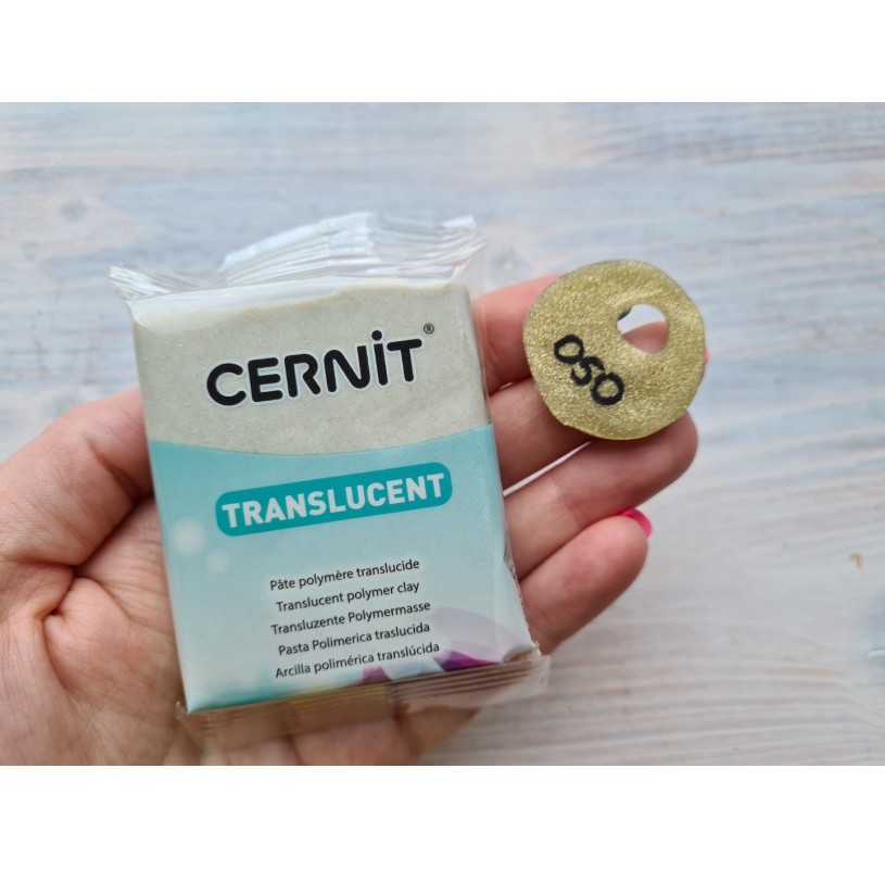 Cernit 1.98 oz - 56g - Translucent - Glitter Gold