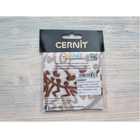 Cernit texture plate for polymer clay, Contemporary clovers, 9*9 cm