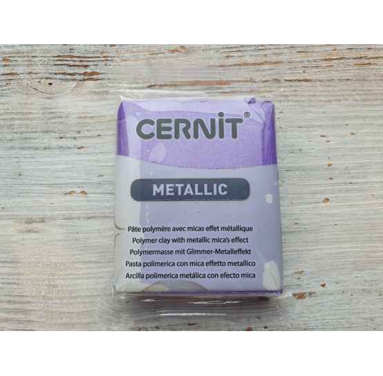 Cernit Metallic oven-bake polymer clay, violet, Nr. 900, 56 gr