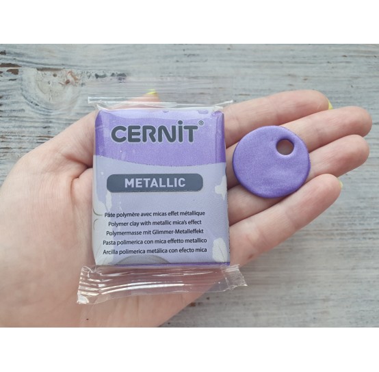 Cernit Metallic oven-bake polymer clay, violet, Nr. 900, 56 gr
