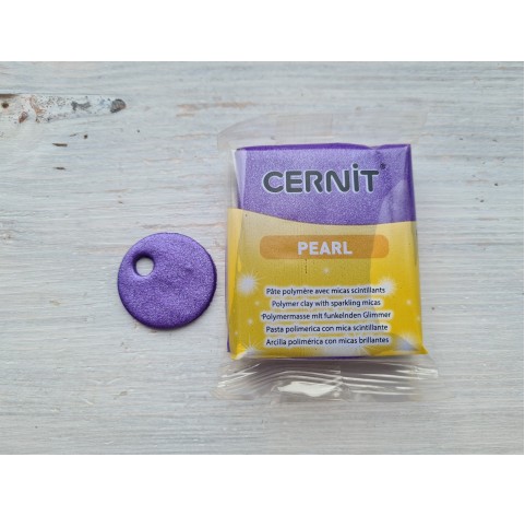 Cernit Pearl oven-bake polymer clay, Violet, Nr.900, 56 gr