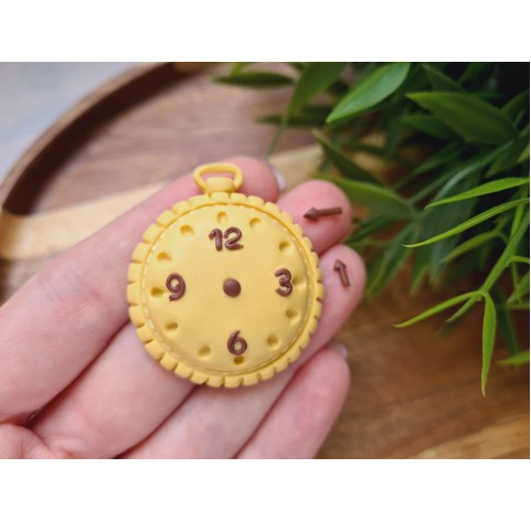 Silicone mold, Clock, ~ 3.4*4 cm, H:1 cm