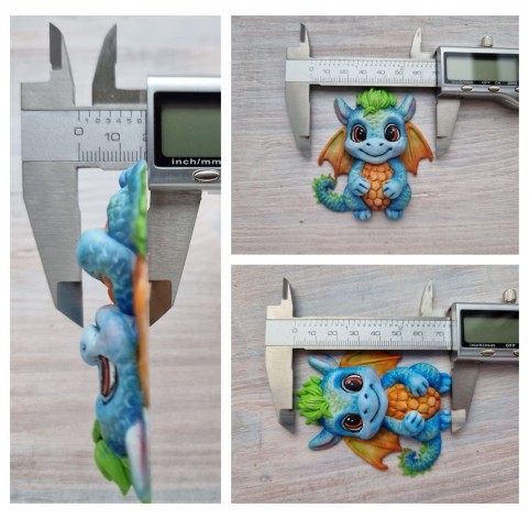 Silicone mold, Cute dragon, style 2, ~ 6.8*7.4 cm, H:1.6 cm