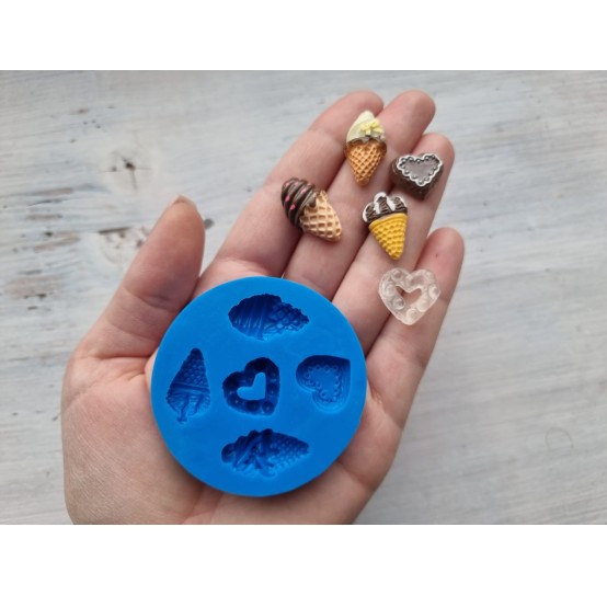 Silicone mold, Set of sweets, 5 pcs., ~ 1.7-2.5 cm