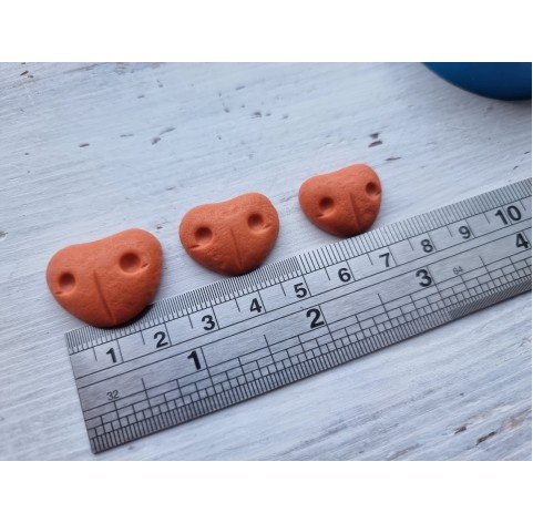 Silicone mold, Bear's nose, 3 pcs., 1.8 * 1.5 cm, 1.5 * 1.3 cm, 1.3 * 1 cm