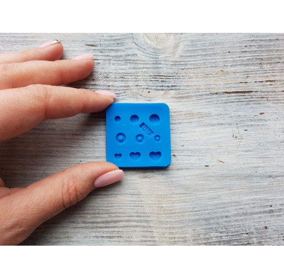 Silicone mold, Set of mini donuts, 9 pcs., ~ 0.6-1 cm