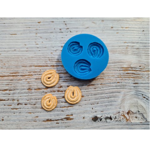Silicone mold, miniature shortbread cookies 3 pcs., 1.4-1.7 cm