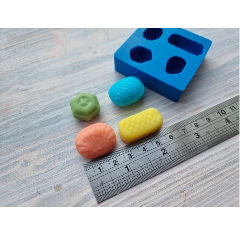 Silicone mold, Set of sweets, 4 pcs., ~ 1.8-3 cm