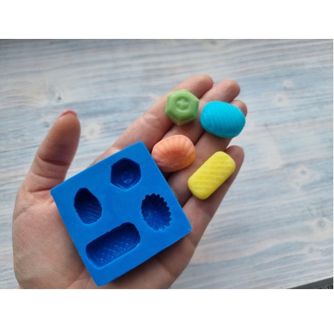 Silicone mold, Set of sweets, 4 pcs., ~ 1.8-3 cm