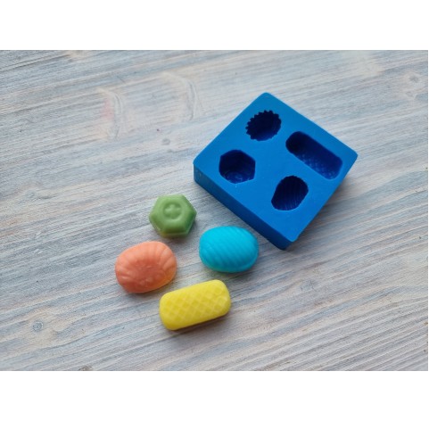 Silicone mold, Set of sweets, 4 pcs., ~ 1.8-3 cm