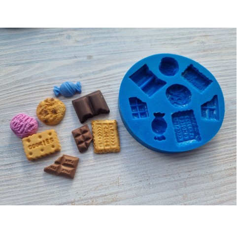 Silicone mold, Set of sweets, 8 pcs., ~ 1.1-2.2 cm
