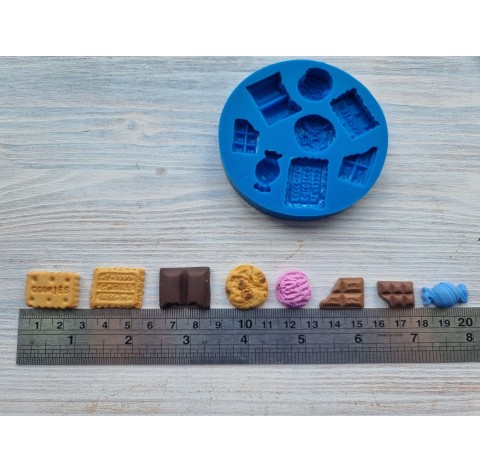 Silicone mold, Set of sweets, 8 pcs., ~ 1.1-2.2 cm