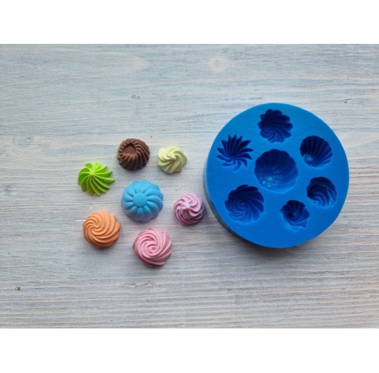 Silicone mold, Set of sweets, 7 pcs., ~ 1.3-2.5 cm
