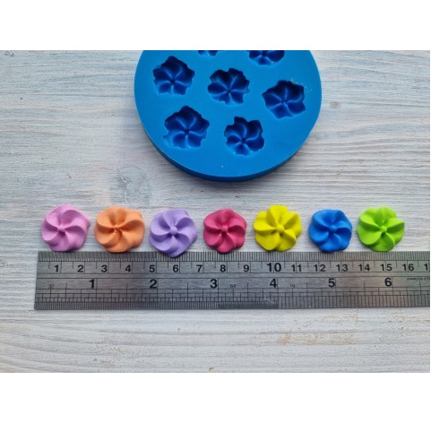 Silicone mold, Candy set, flowers, 7 pcs., ~ Ø 2.1 cm
