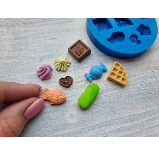 Silicone mold, Caramel candy, ~ 2*2.7 cm, Modeling tools of sweets and  jelly bears for home decor