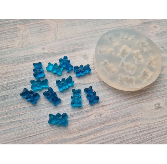 Silicone mold, jelly bears, 11 pcs., ~ 1.5-1.7 cm